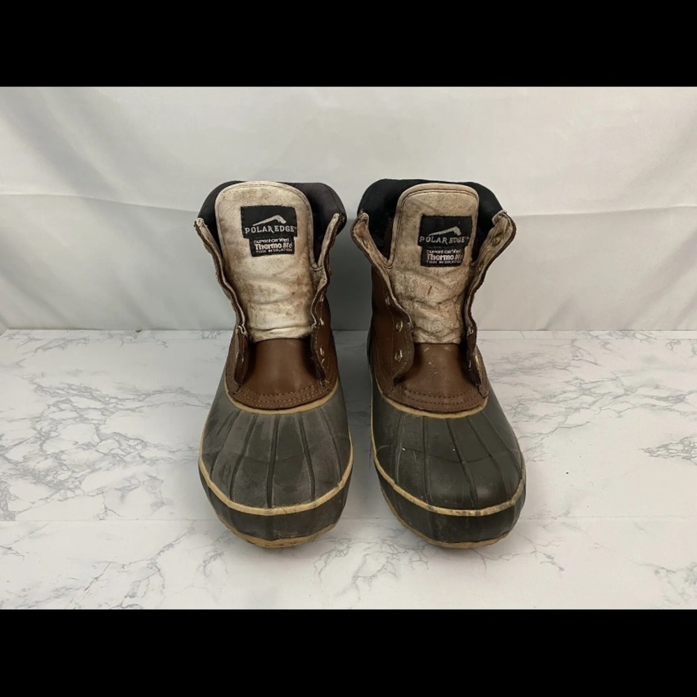Polar Edge Duck Boots Mens 10 Thermolite Insulated Hunting Leather Rubbe…​​​​​